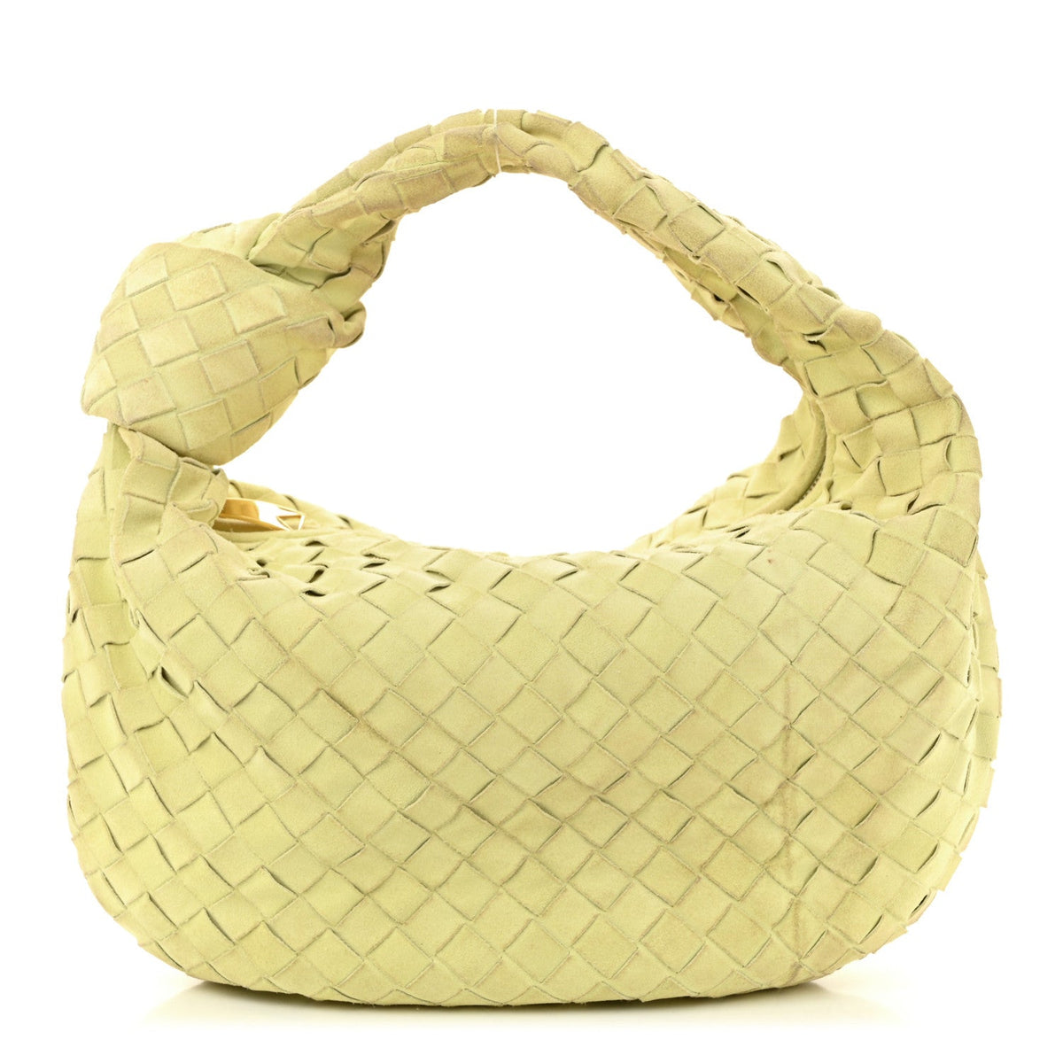 Suede Calfskin Intrecciato Teen Jodie Hobo Lemon Wash