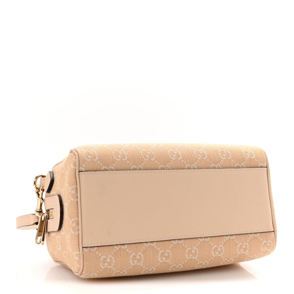 Summer Denim Calfskin GG Monogram Small Ophidia Top Handle Bag Souffle Rose