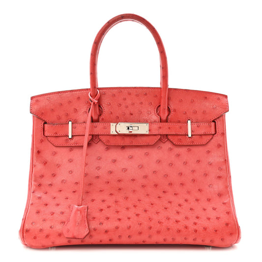 Ostrich Birkin 30 Rouge Vif