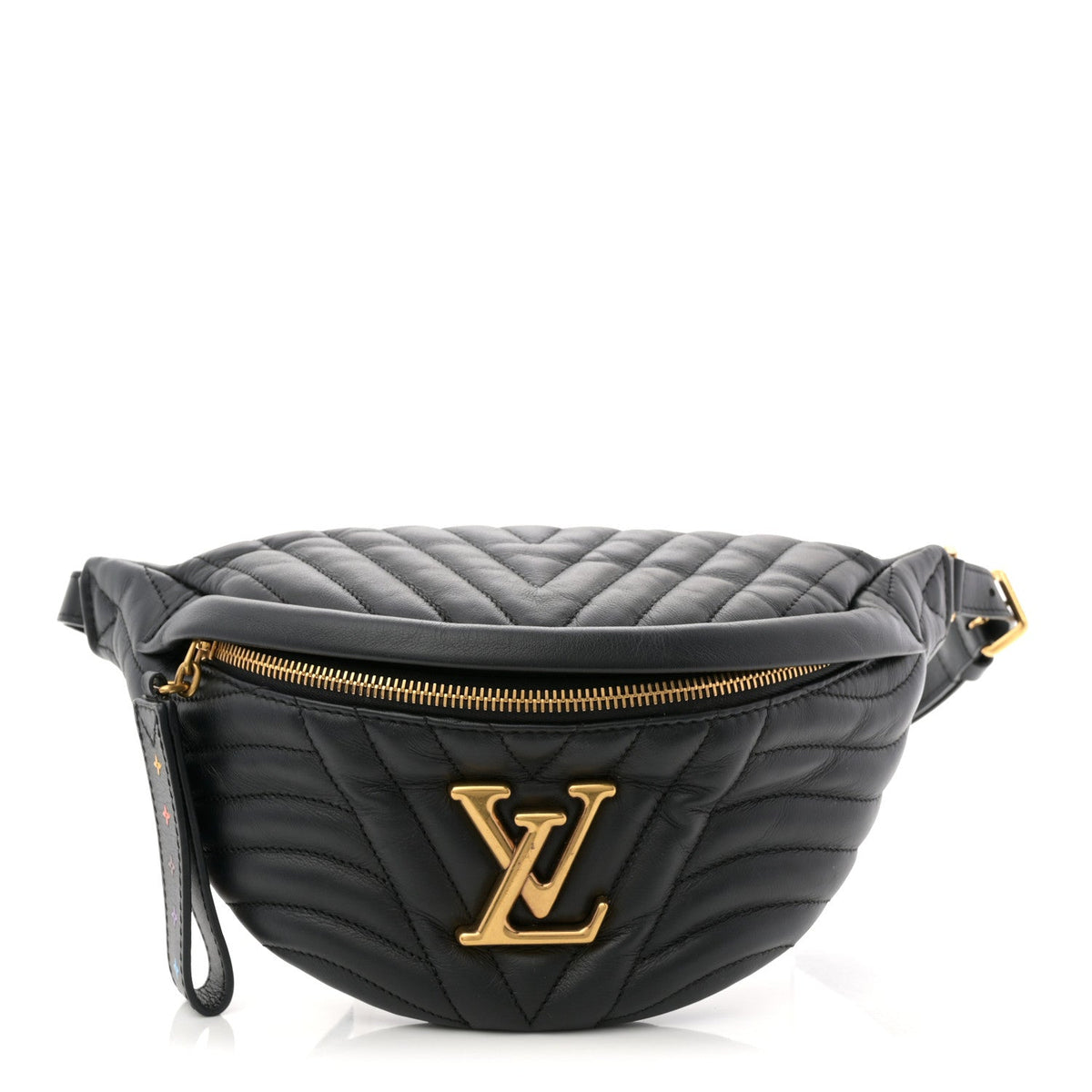 Calfskin Quilted New Wave Bumbag Black