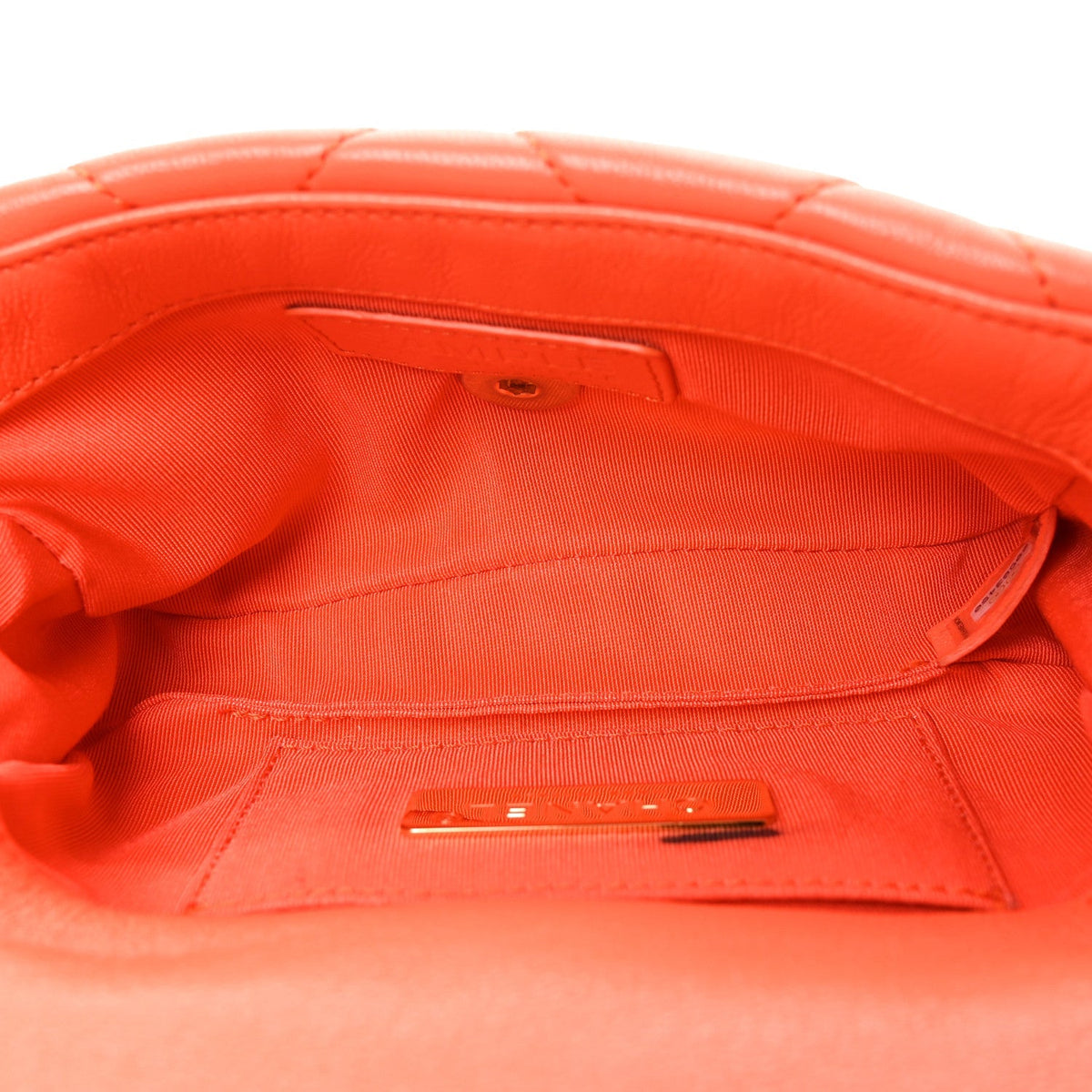 Goatskin Quilted Chanel 19 Waist Bag Orange