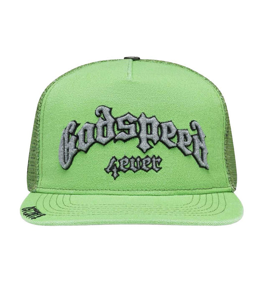 Godspeed Forever Trucker Hat Boom Lime Wash