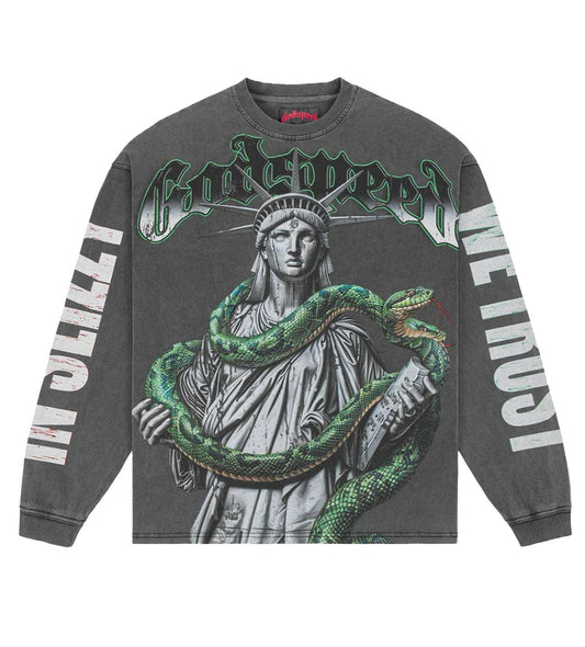 Godspeed Top 5 Slizzy L/S Tee Grey Wash