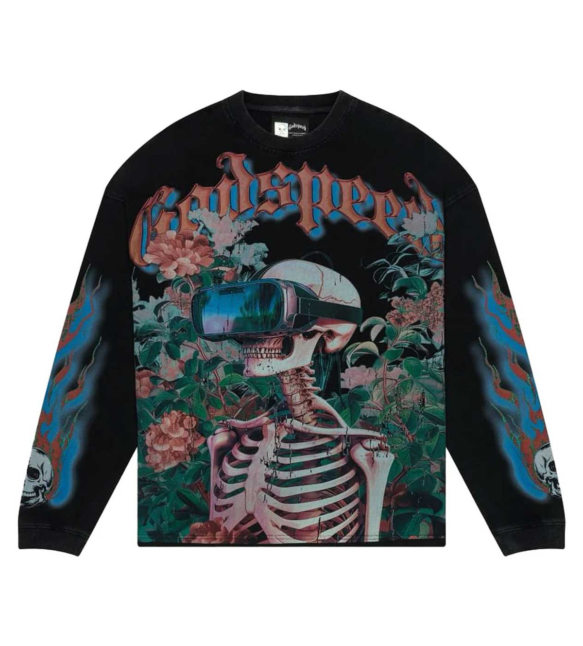 Godspeed Vision Flowers VVS L/S Tee Washed Black
