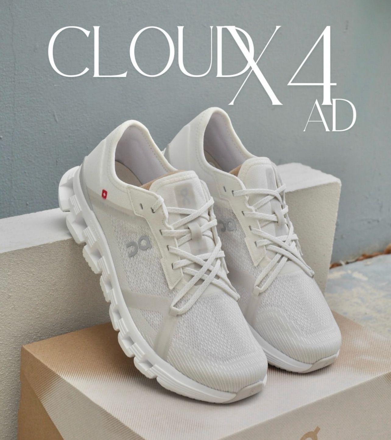 ON Cloud X 4 AD 閳ユhite閳ワ拷