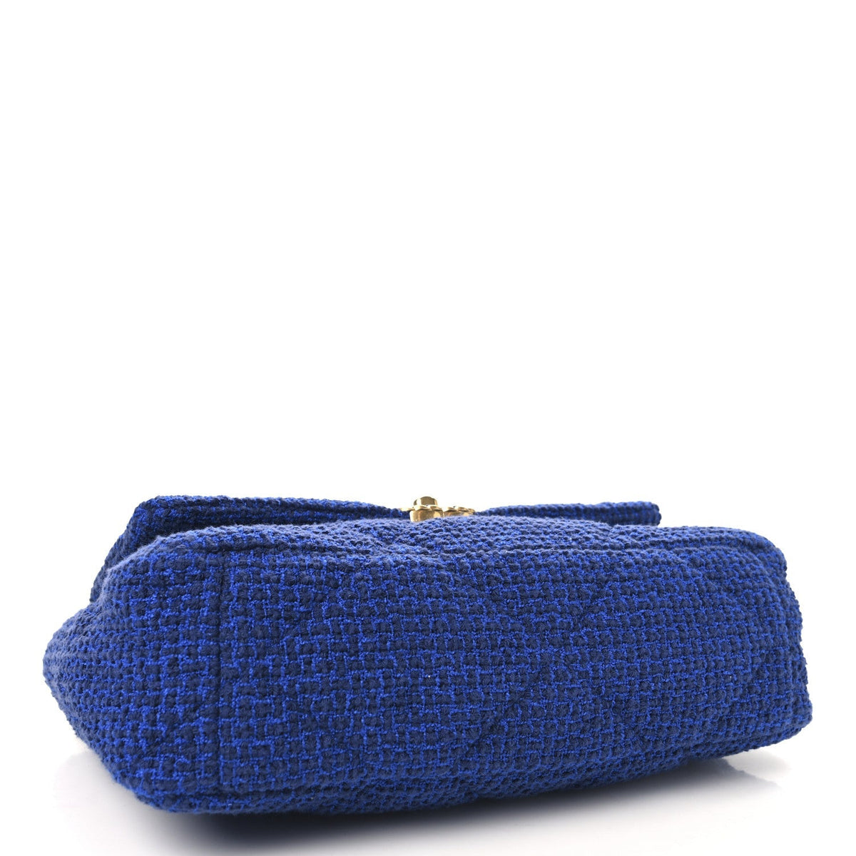 Tweed Quilted Large Chanel 19 Flap Blue