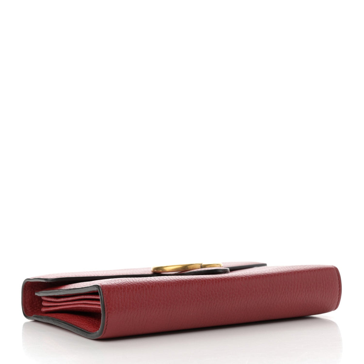 Calfskin GG Marmont Chain Wallet Vulcanic Red
